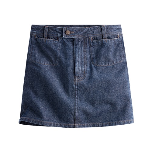 牛仔連褲短裙-女