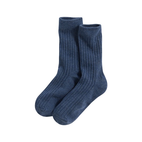 寬羅紋中筒襪-女