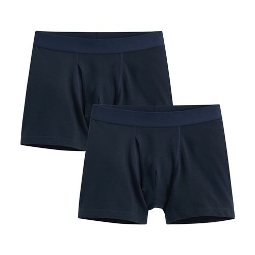 棉質中腰平口內褲(2入)-男