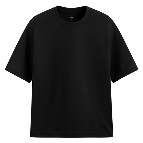 輕涼棉質寬版T恤-男