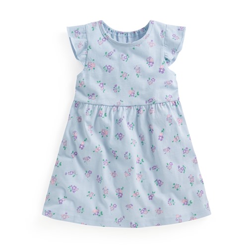 竹節棉荷葉袖花卉洋裝-Baby