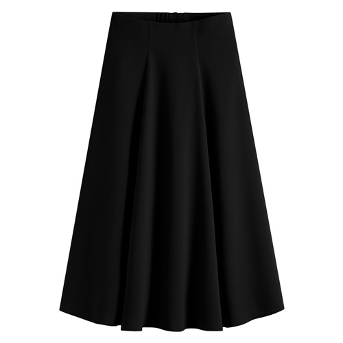 輕柔寬襬八分裙-女