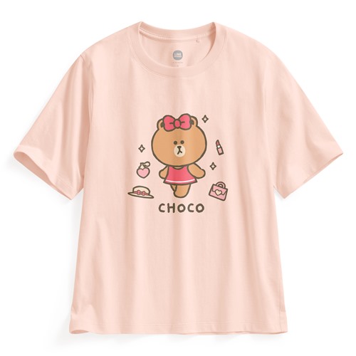 LINE FRIENDS寬版印花T恤-03-女