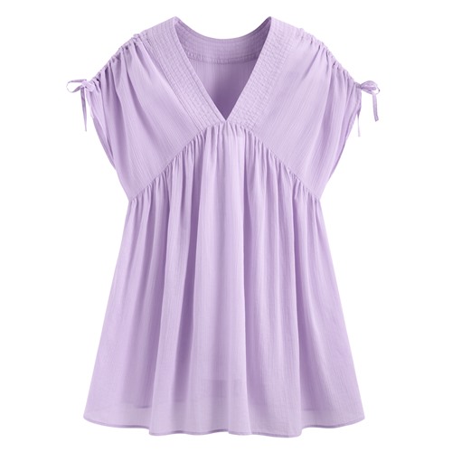 棉質抽繩造型上衣-女