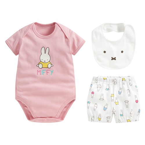 Miffy and Friends純棉羅紋套裝組(3入)-Baby