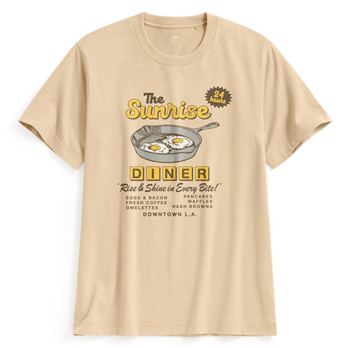 戶外休閒印花T恤-男