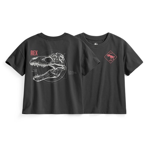 Jurassic World寬版印花T恤-01-童