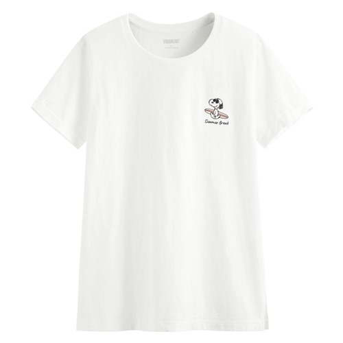 史努比系列竹節棉電繡T恤-女