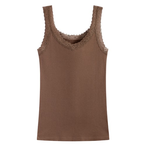 羅紋蕾絲背心-女