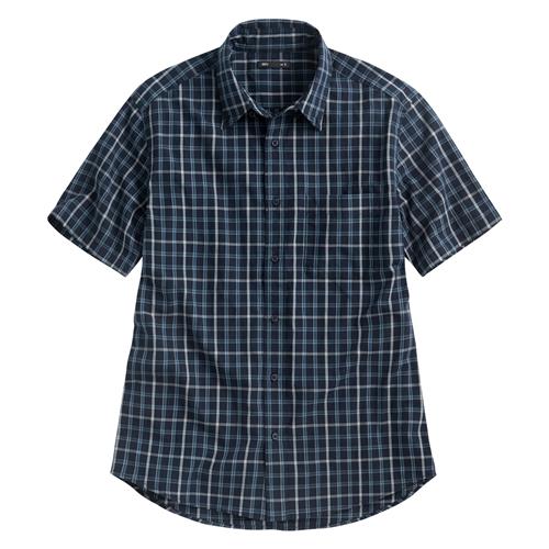 格紋短袖襯衫-男