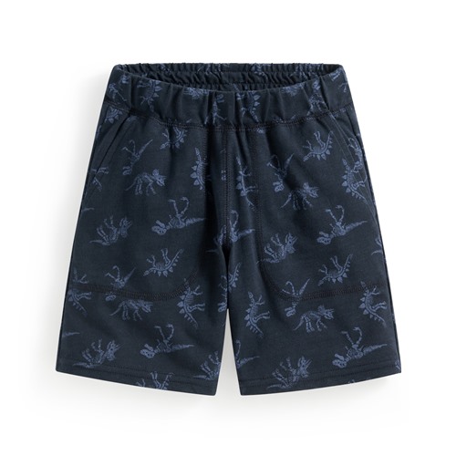 竹節棉恐龍印花口袋短褲-童
