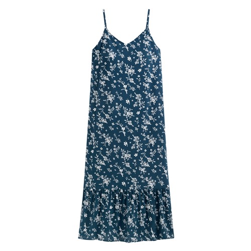 嫘縈Bra家居花卉印花洋裝-女