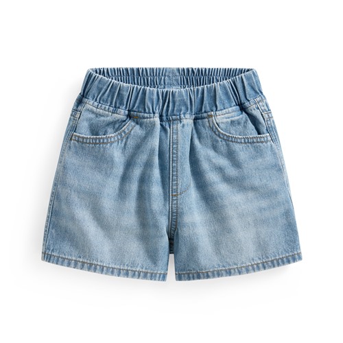 純棉牛仔鬆緊短褲-童