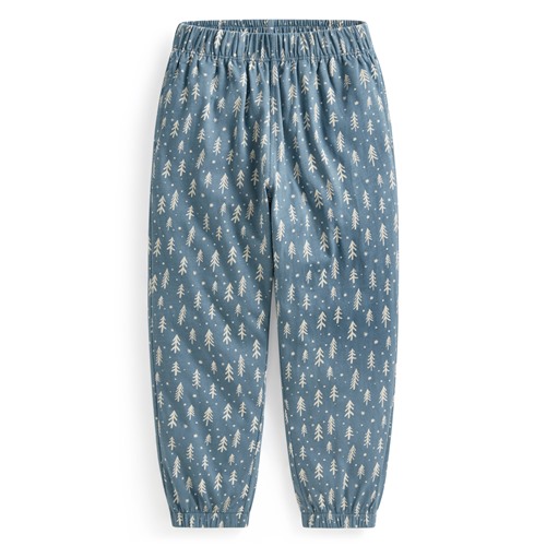 竹節棉印花束口褲-童