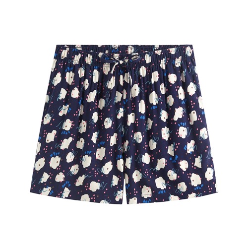 嫘縈圖騰花卉印花短褲-女