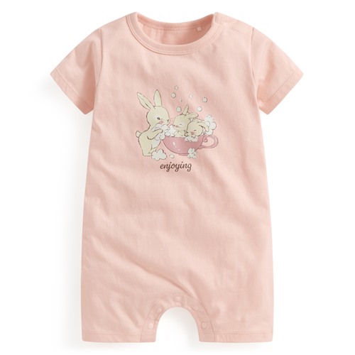 純棉碎花兔兔印花連身衣-Baby