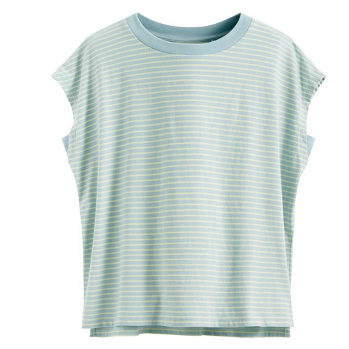 純棉寬版條紋上衣-女