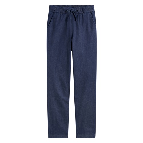 軟牛仔九分褲-女