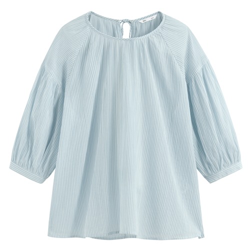 棉質紋理七分袖上衣-女