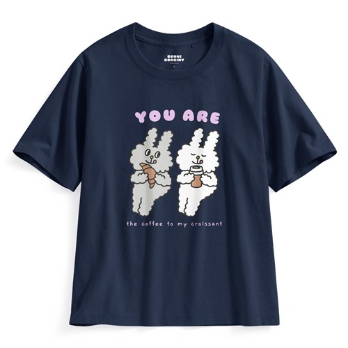 Bunni Konbiny寬版印花T恤-06-女