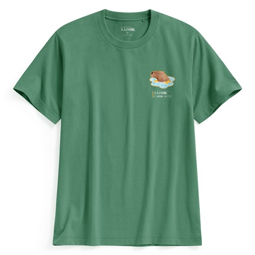 大人的圖鑑印花T恤-06-男