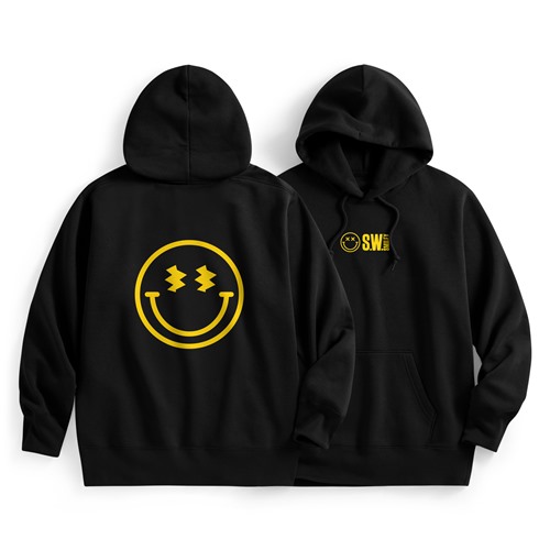 S.W.SMILEY®刷毛印花連帽衫-02-男