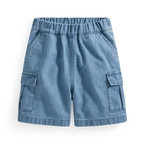 牛仔工裝五分褲-童