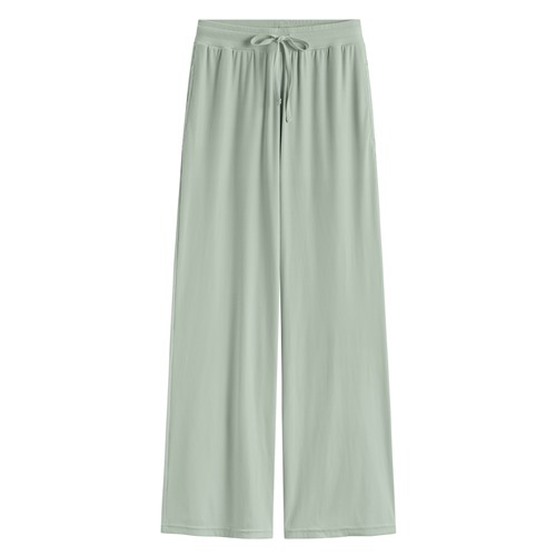 輕涼羅紋寬褲-女