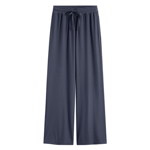 輕涼羅紋寬褲-女