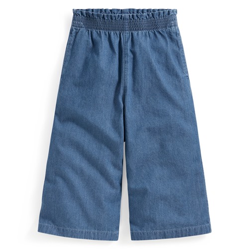 軟牛仔純棉寬褲-童