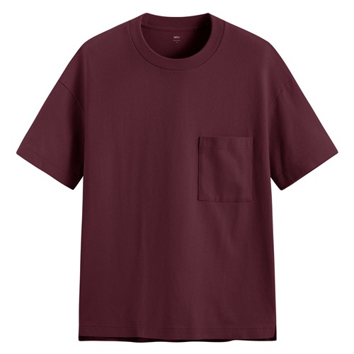 粗紡寬版口袋T恤-男