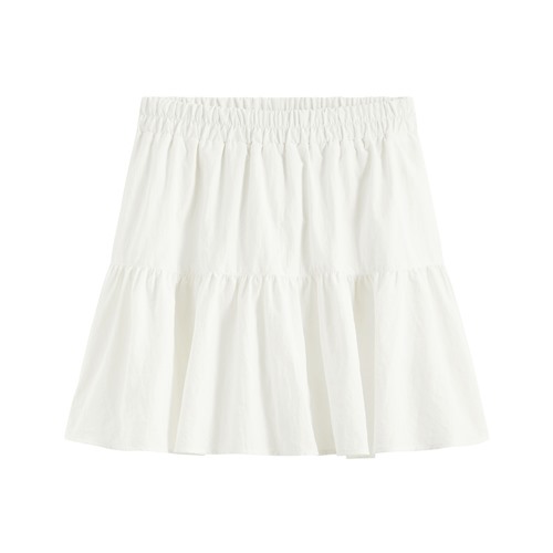 鬆緊腰頭蛋糕褲裙-女