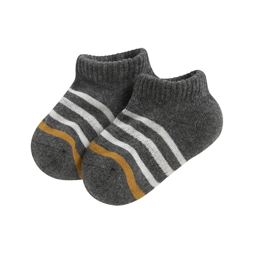 毛圈條紋踝襪-童