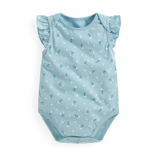 純棉荷葉袖印花包臀衣-Baby