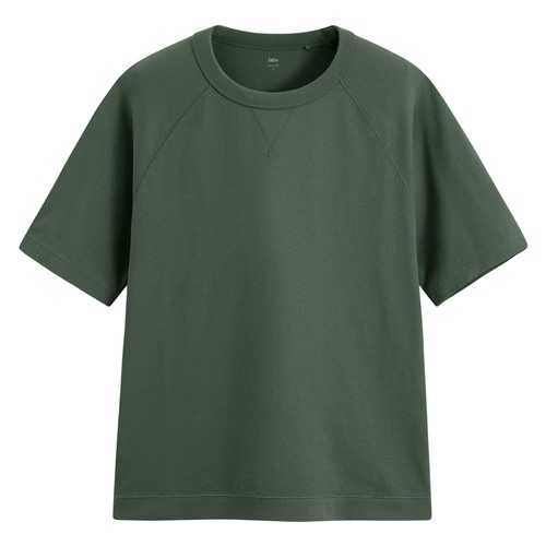 粗紡寬版拉克蘭袖T恤-男