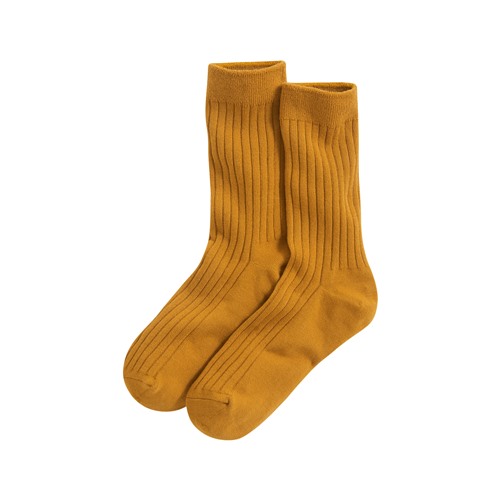 寬羅紋中筒襪-女