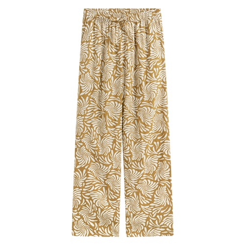 嫘縈植物花卉印花長褲-女