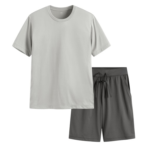 輕涼短袖家居套裝-男