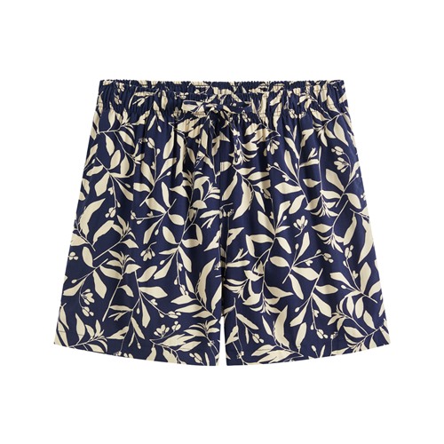 嫘縈圖騰花卉印花短褲-女