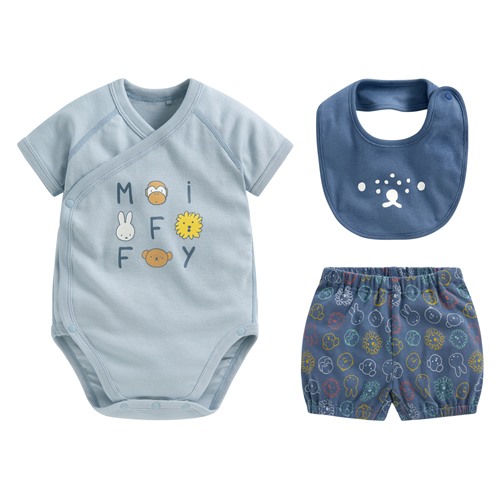 Miffy and Friends純棉羅紋套裝組(3入)-Baby