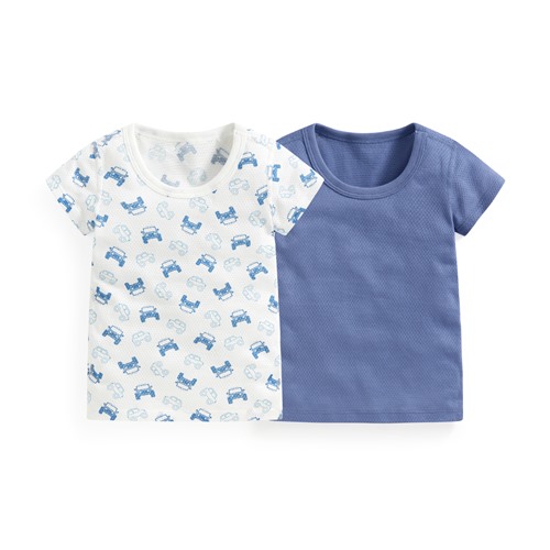 純棉網眼印花T恤(2入)-Baby