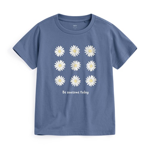 小花印花T恤-童