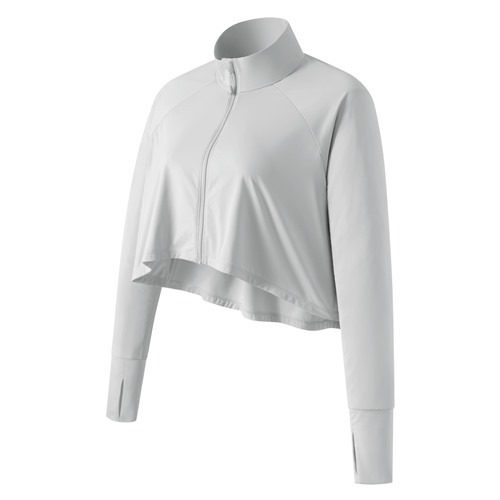 涼感抗UV寬襬立領外套-女