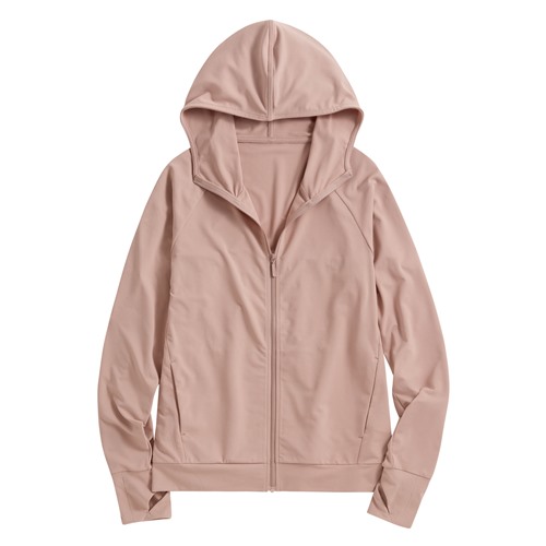 吸排抗UV網眼連帽外套-女