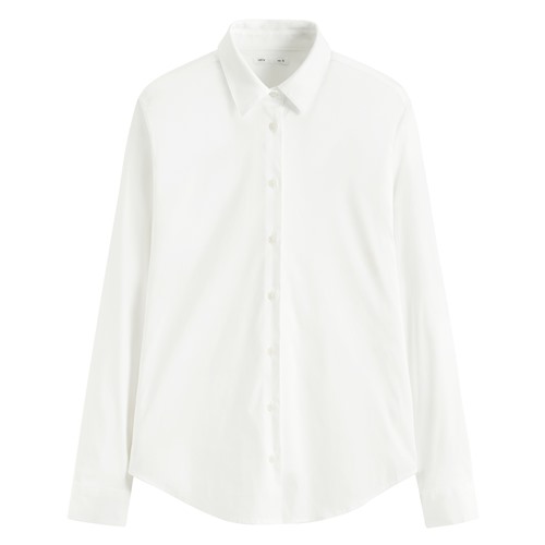 商務彈性長袖襯衫-女