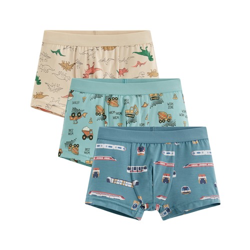 莫代爾印花平口內褲(3入)-男童