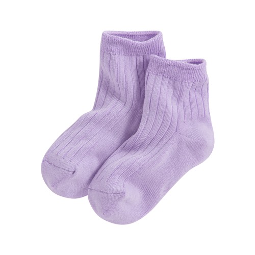 寬羅紋短襪-童
