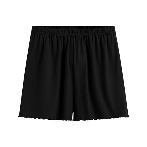 輕涼羅紋木耳邊短褲-女