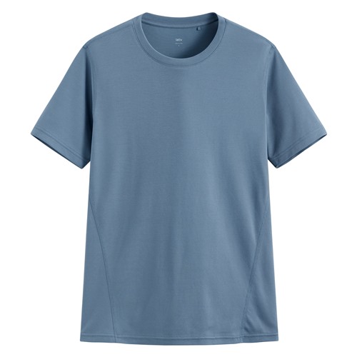 涼感網眼圓領T恤-男