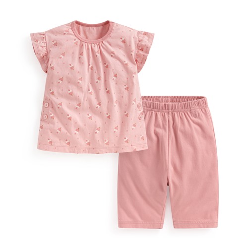 純棉雪糕印花荷葉袖家居套裝-Baby